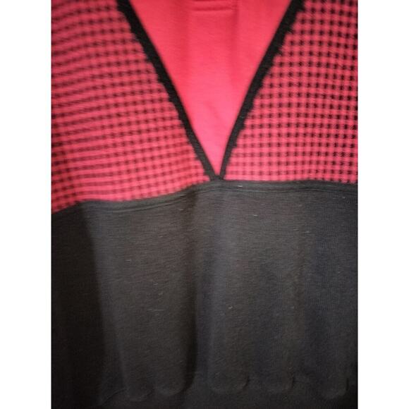 3176) Vintage 90's Blast Multi print Red Black Button Pullover Sweater Size XL - Picture 4 of 6